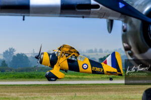 Aviation photography - The Westland Lysander under the wing of the North American B-25J Mitchell Mk. III.
(C)Anita Thomas All Rights Reserved. lysander with b j mitchell