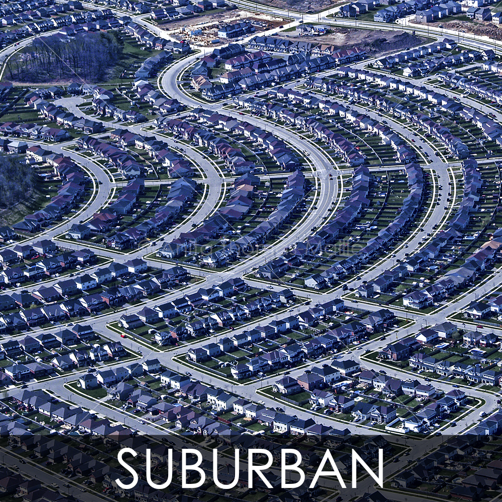 aerial photography suburban