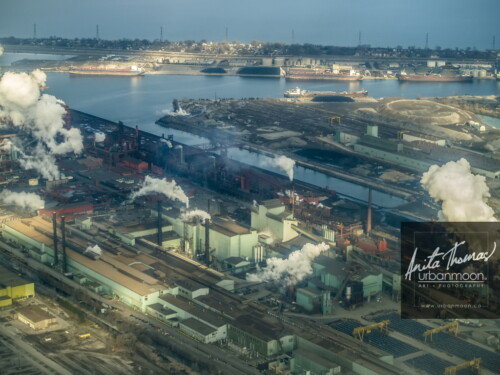 Aerial photography – ArcelorMittal Dofasco
© Anita Thomas - Urbanmoon. All Rights Reserved. aerial industrial