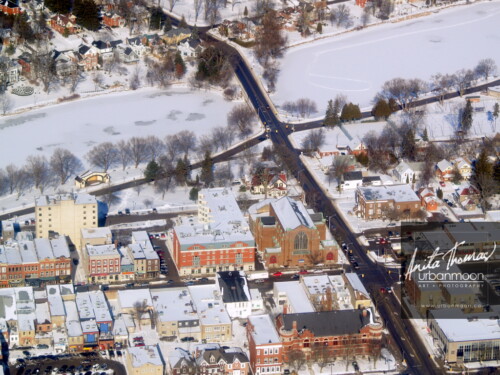 Aerial photography - Stratford, Ontario in winter
(C)Anita Thomas All Rights Reserved. aerial photography of stratford in winter