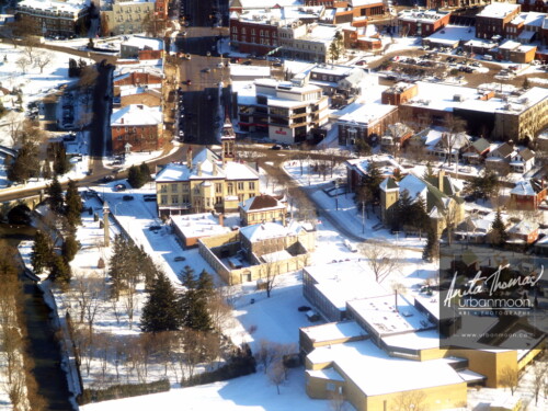 Aerial photography - Stratford, Ontario in winter
(C)Anita Thomas All Rights Reserved. aerial photography of stratford in winter