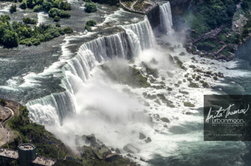 Aerial destinations - The American Falls, one of three waterfalls that together are known as Niagara Falls on the Niagara River along the Canada–U.S. border.
© Anita Thomas - Urbanmoon. All Rights Reserved. aerial the american falls