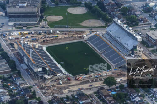 Aerial destinations - The new Tim Horton's field under construction in Hamilton, Ontario.
© Anita Thomas - Urbanmoon. All Rights Reserved. aerial tim hortons field hamilton ontario