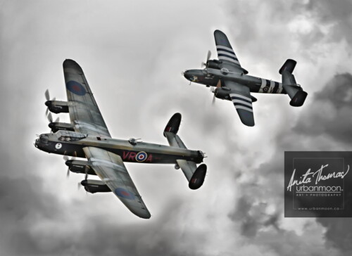 Aviation photography - Avro Lancaster Mk. X and the North American B-25J Mitchell Mk. III
© Anita Thomas - Urbanmoon. All Rights Reserved. avro lancaster and the b j mitchell