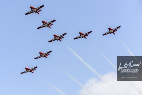 Aviation photography - Canadian Forces 431 Air Demonstration Squadron  (431 Squadron) is a Canadian icon comprised of serving members of the Canadian Forces. They fly the exceptionally robust Canadian designed and built CT-114 Tutor aircraft
© Anita Thomas - Urbanmoon. All Rights Reserved. canadian forces snowbirds