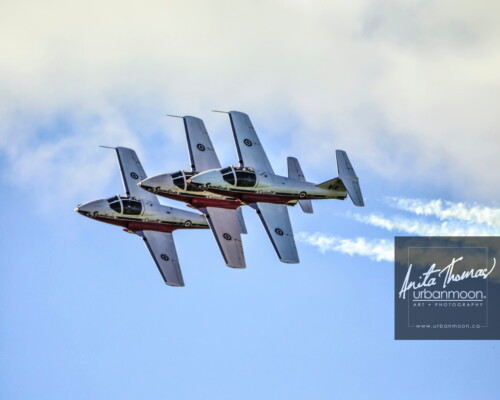 Aviation photography - Canadian Forces 431 Air Demonstration Squadron  (431 Squadron) is a Canadian icon comprised of serving members of the Canadian Forces. They fly the exceptionally robust Canadian designed and built CT-114 Tutor aircraft
© Anita Thomas - Urbanmoon. All Rights Reserved. canadian forces snowbirds