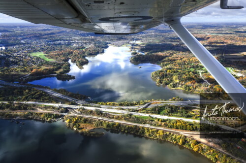 Aerial photography - Cessna 172 flying over Cootes Paradise in Hamilton, Ontario during autumn.
(C)Anita Thomas All Rights Reserved. cessna flying over cootes paradise in hamilton ontario