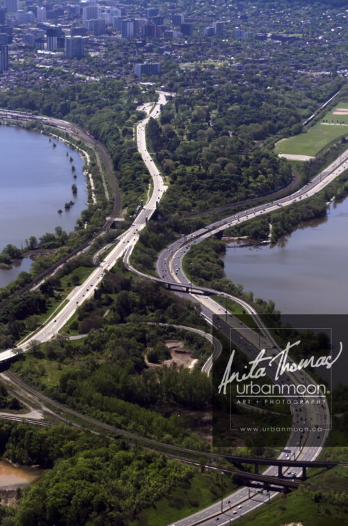 Aerial photography - Highway 403 and York Boulevard into Hamilton
(C)Anita Thomas All Rights Reserved. highway into hamilton