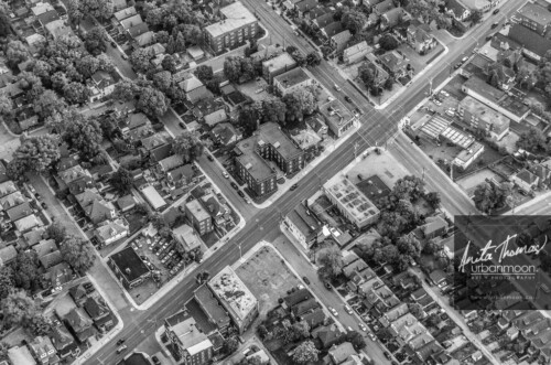 Aerial photography - King Street East at Sherman, looking south. Petro-Canada station on the top right.
510071
(C)Anita Thomas All Rights Reserved. king east and sherman hamilton