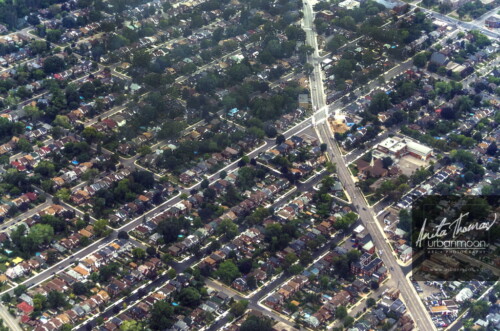 residential neighbourhood aerial photography