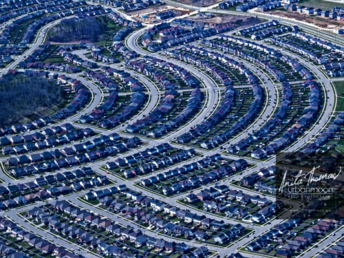 suburban houses aerial photography