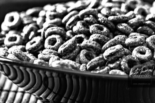 Black and white photography - A bowl of round shaped cereal.
© Anita Thomas - Urbanmoon. All Rights Reserved. a bowl of round shaped cereal