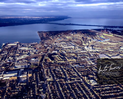 Aerial photography - Striking light cast over the downtown core of Hamilton, Ontario
© Anita Thomas - Urbanmoon. All Rights Reserved. aerial of downtown hamilton ontario