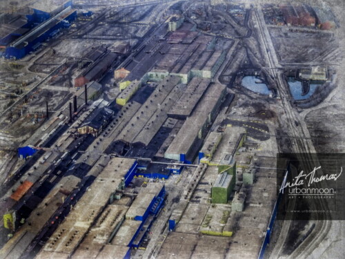 Aerial photography - The industrial sector of the City of Hamilton.
© Anita Thomas - Urbanmoon. All Rights Reserved. aerial photography of industry in hamilton