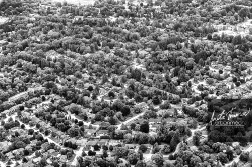 Aerial photography - The Oakhill neighbourhood in Ancaster with Terrence Park Dr at the bottom left and St. Ann's Parish at the top right
© Anita Thomas - Urbanmoon. All Rights Reserved. aerial photography of oakhill ancaster