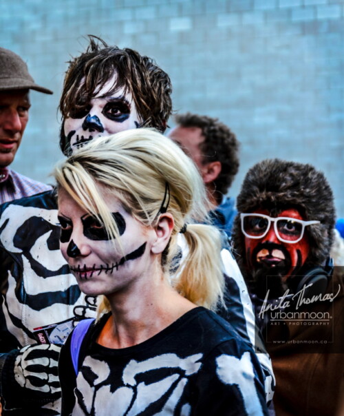Lifestyle photography - Gruesome trio at Supercrawl 2013 in Hamilton, Ontario. Scenes captured of the performers and visitors at Supercrawl in Hamilton, Ontario.
© Anita Thomas - Urbanmoon Photography. All Rights Reserved. event attendees in costume