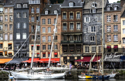 Landscape photography - Honfleur, a commune in the Calvados department in northwestern France. First written record is a reference by Richard III, Duke of Normandy, in 1027.
(C)Anita Thomas All Rights Reserved. honfleur harbor