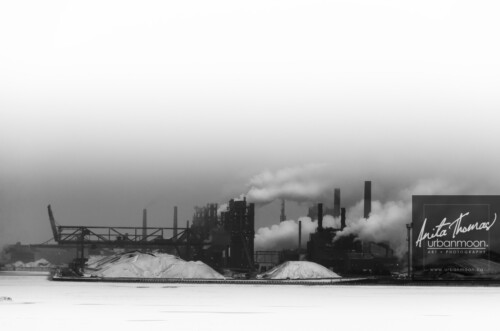Landscape photography - A frosty, cold productive day at the steel plant.
© Anita Thomas - Urbanmoon Photography. All Rights Reserved. industry in winter