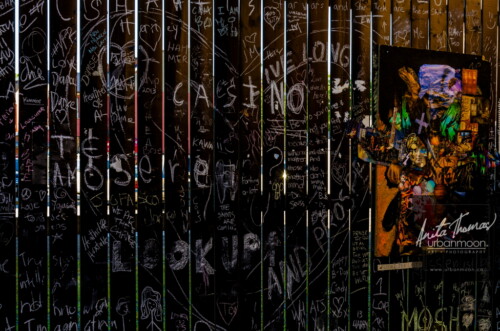 Lifestyle photography - The crowd's contributions on a fence at Supercrawl 2013 in Hamilton, Ontario. Scenes captured of the performers and visitors at Supercrawl in Hamilton, Ontario.
© Anita Thomas - Urbanmoon Photography. All Rights Reserved. wall of graffiti
